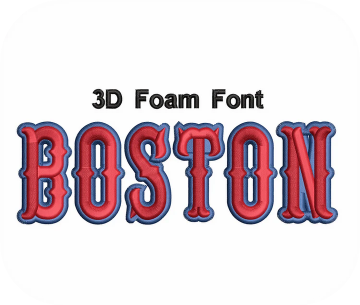 3D foam font spelling &