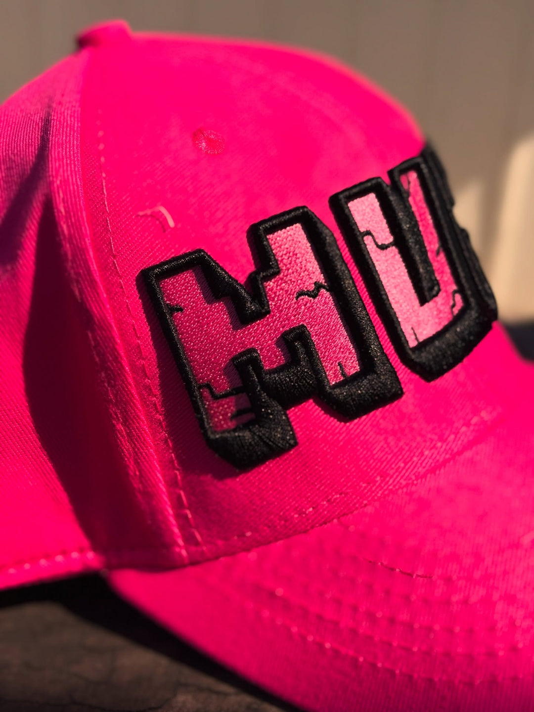 Pink cap with black &