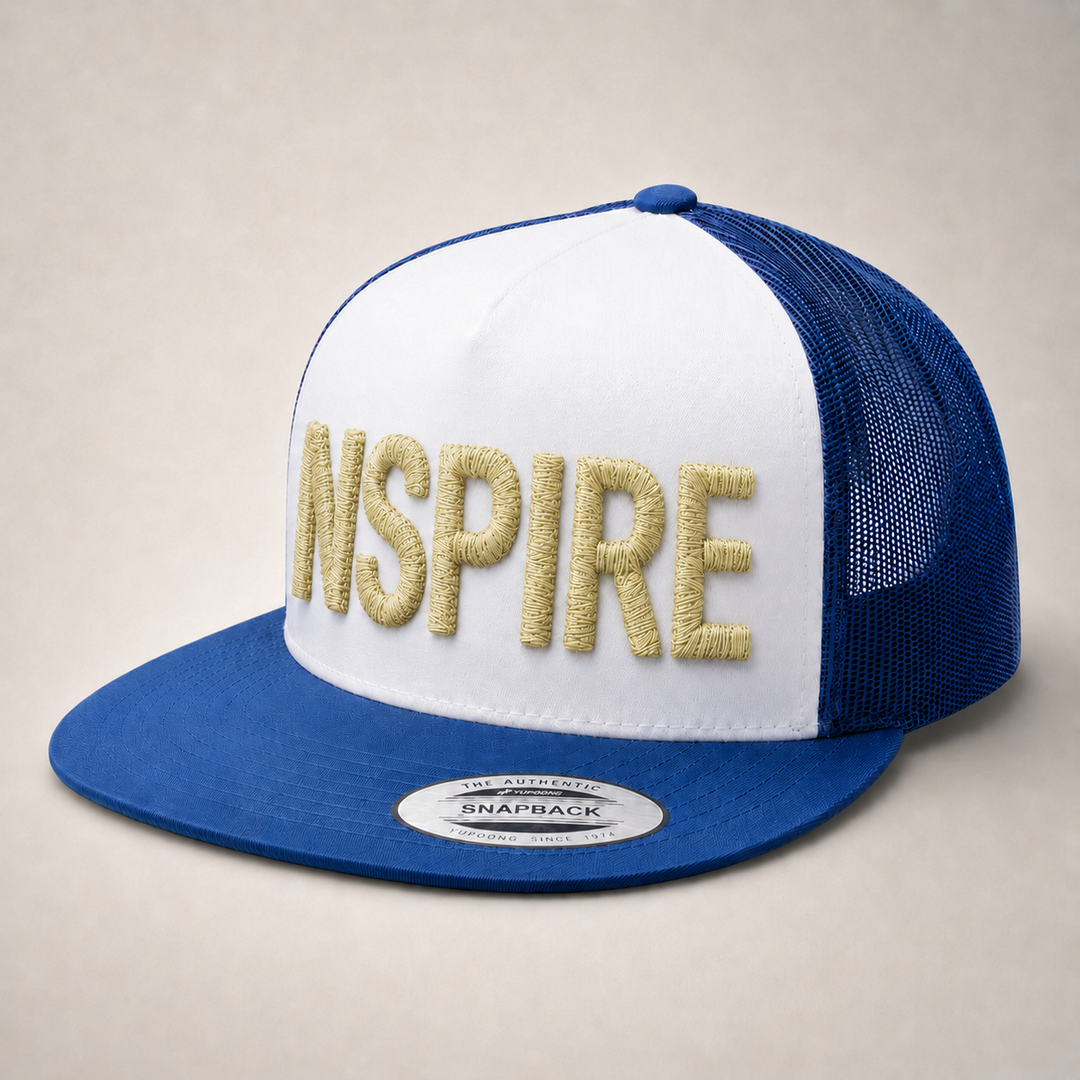 Admiral – Chunky Rope 3D Puff Cap Style 3 · Custom Monogram in Rope Typography | Hand Finished in Dubai | EmbroMania