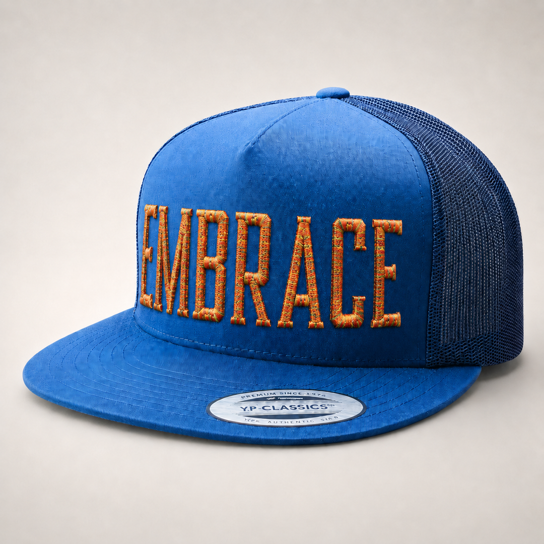 Blue cap with &