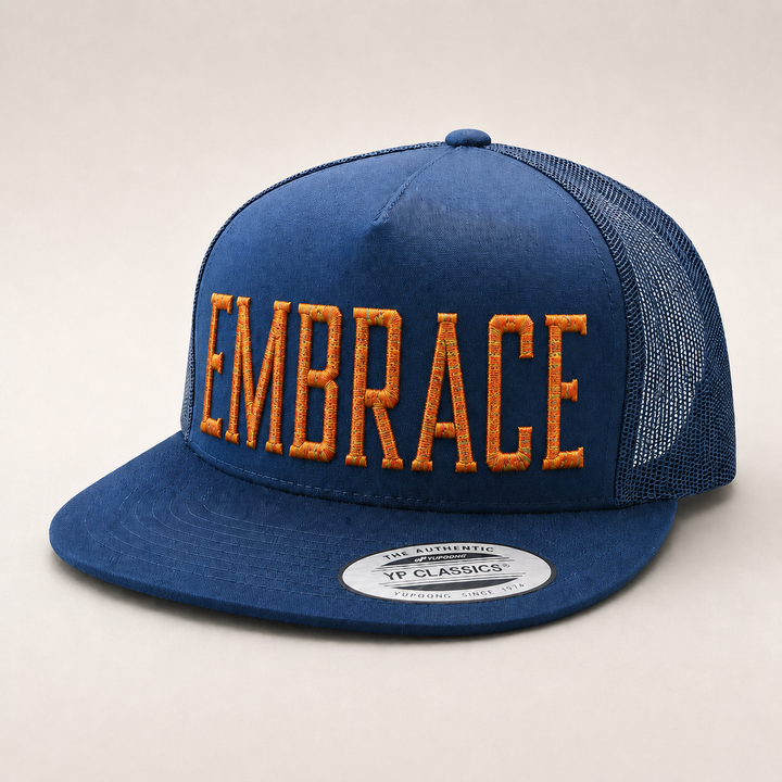 Blue cap with &
