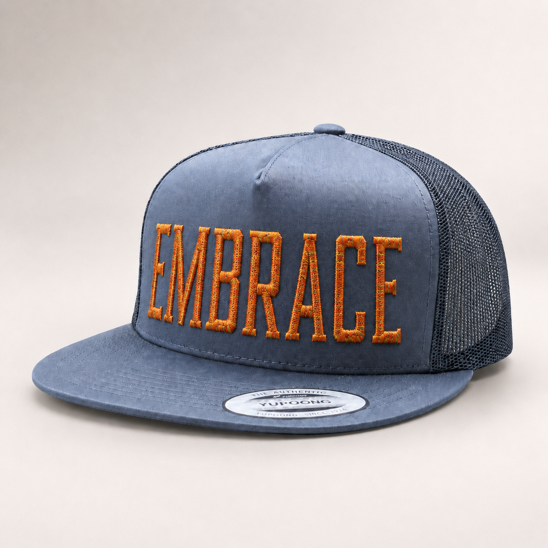 Blue cap with &