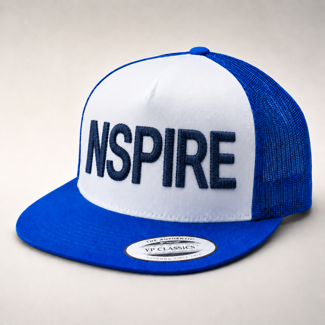 Anchor – Chunky Rope 3D Puff Cap Style 1 · Navy/White Two-Tone · Tactile Rope Texture | Hand Finished in Dubai | EmbroMania