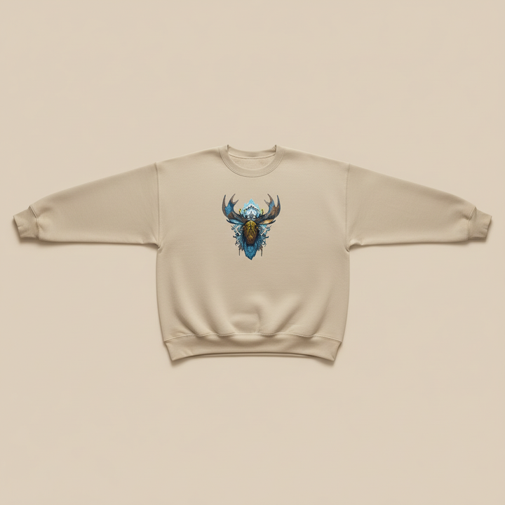 Arctic Majesty Moose — Premium Embroidered Sweatshirt | Original EmbroMania Design