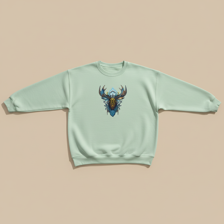 Arctic Majesty Moose — Premium Embroidered Sweatshirt | Original EmbroMania Design