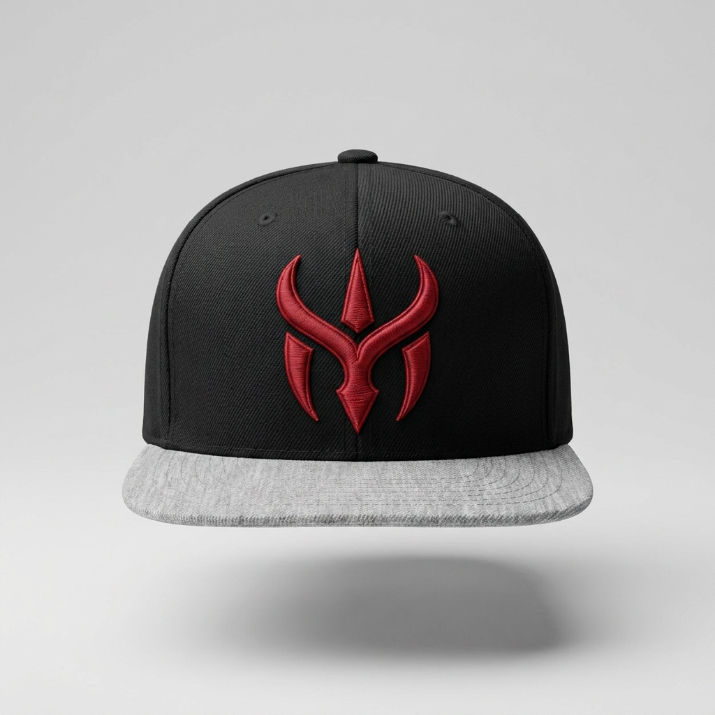 Axiom Knot Machine Embroidered 3D Puff Flexfit Cap – Hand Finished in Dubai | EmbroMania