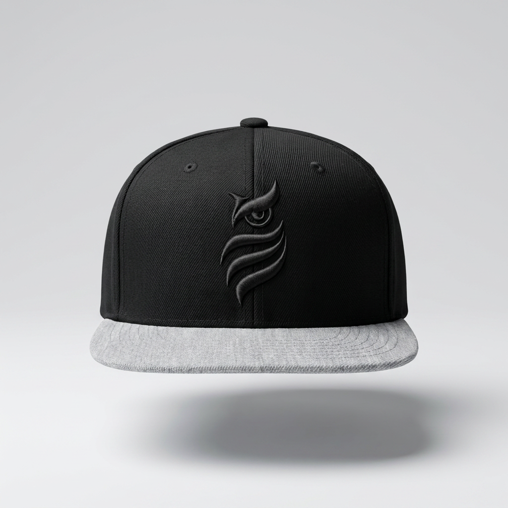 Axiom Knot Machine Embroidered 3D Puff Flexfit Cap – Hand Finished in Dubai | EmbroMania