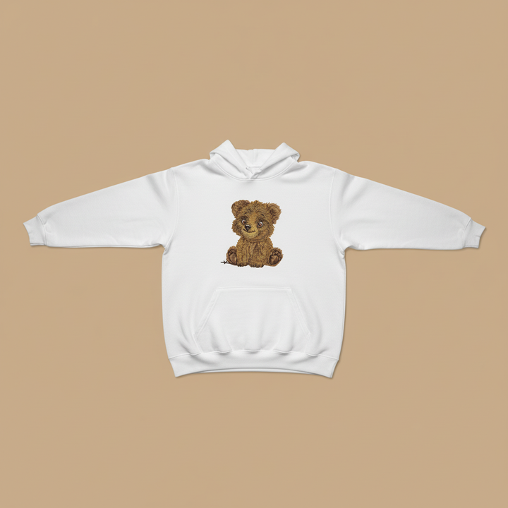 Baby Brown Bear — Premium Embroidered Hoodie | Original EmbroMania Design