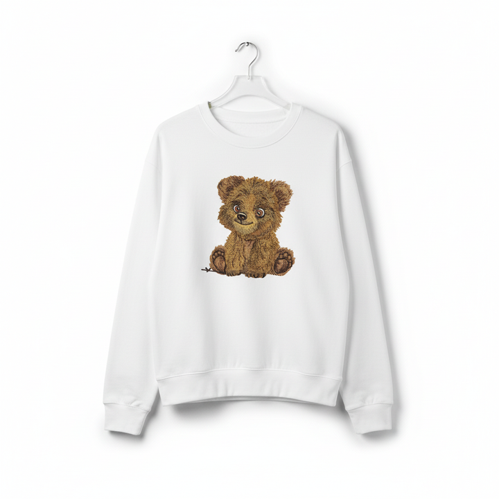 Baby Brown Bear — Premium Embroidered Sweatshirt | Original EmbroMania Design