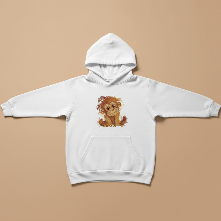 Baby Orangutan — Premium Embroidered Hoodie | Original EmbroMania Design