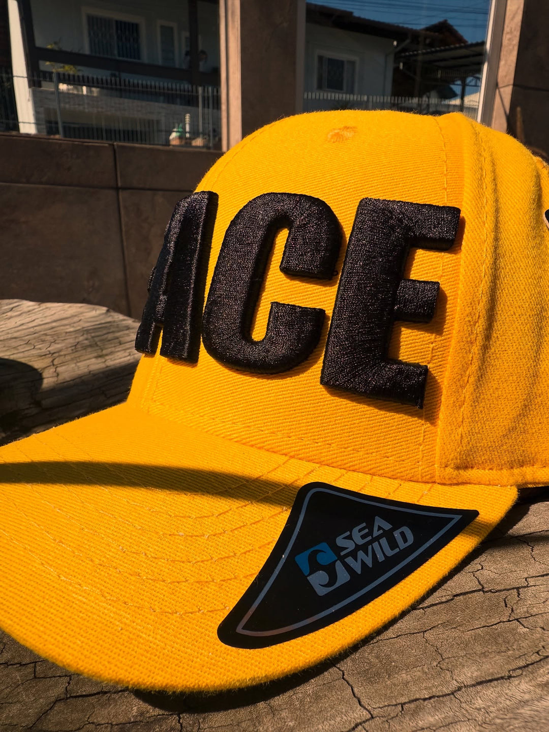 Yellow cap with &