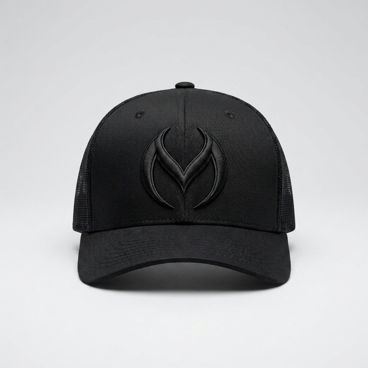 Solar Coil Machine Embroidered 3D Puff Flexfit Cap – Hand Finished in Dubai | EmbroMania