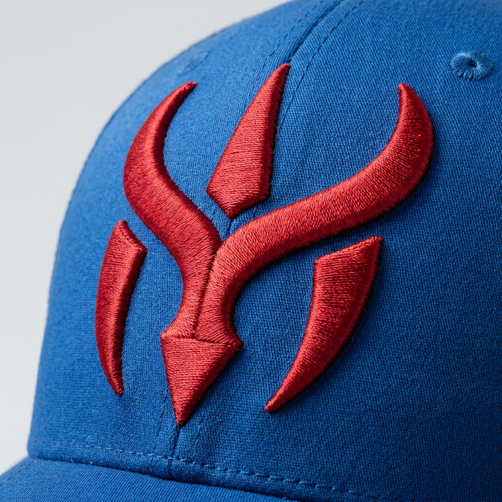 Solar Coil Machine Embroidered 3D Puff Flexfit Cap – Hand Finished in Dubai | EmbroMania