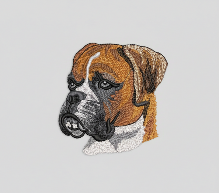 Embroidered design of a Boxer dog&