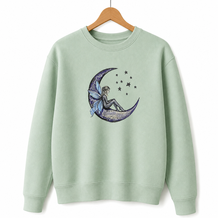 Fairy Tale on the Moon Machine Embroidered Sweatshirt – Hand Finished in Dubai | EmbroMania