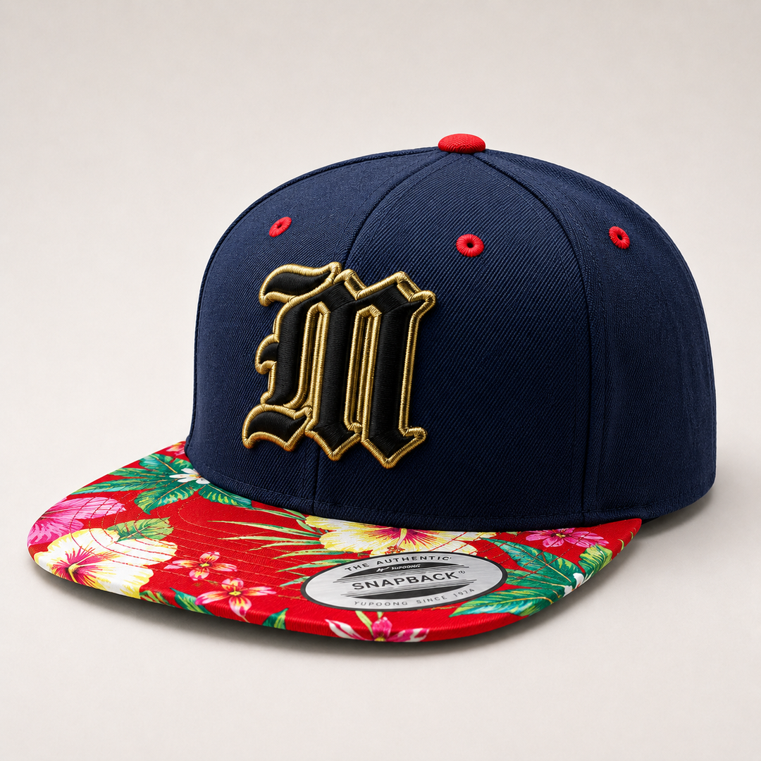 Old English 3D Puff — Custom Two-Colour Cap | EmbroMania