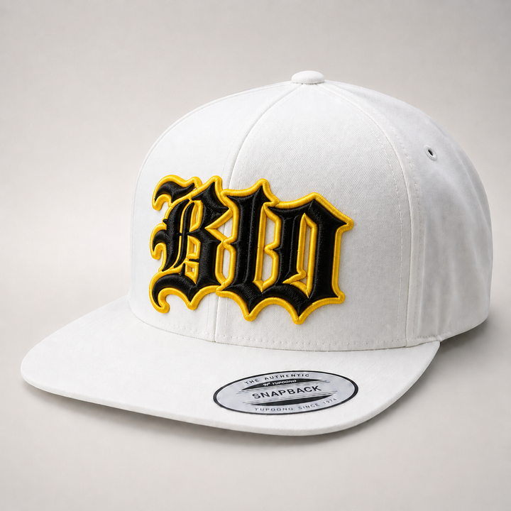 Old English 3D Puff — Custom Two-Colour Cap | EmbroMania