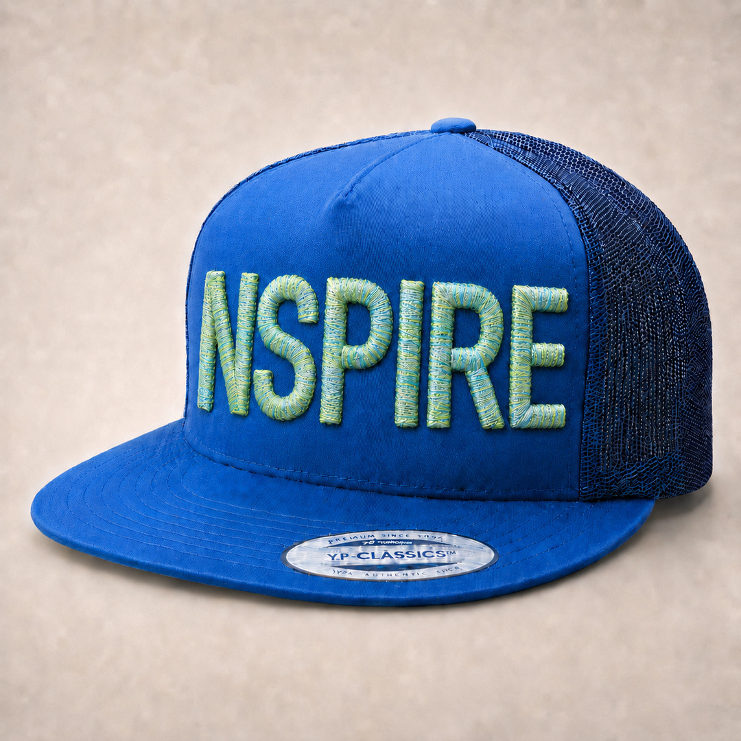 Chunky Rope 3D Puff Custom Cap — Colourway 2, Braided Rope Letters Hand Finished in UAE | EmbroMania