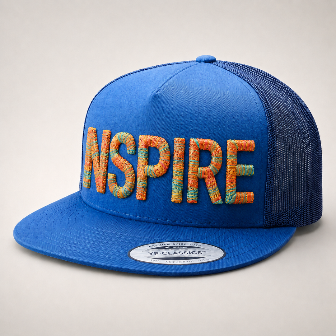 Chunky Rope 3D Puff Custom Name Cap — Personalised Rope Font, Hand Finished in UAE | EmbroMania