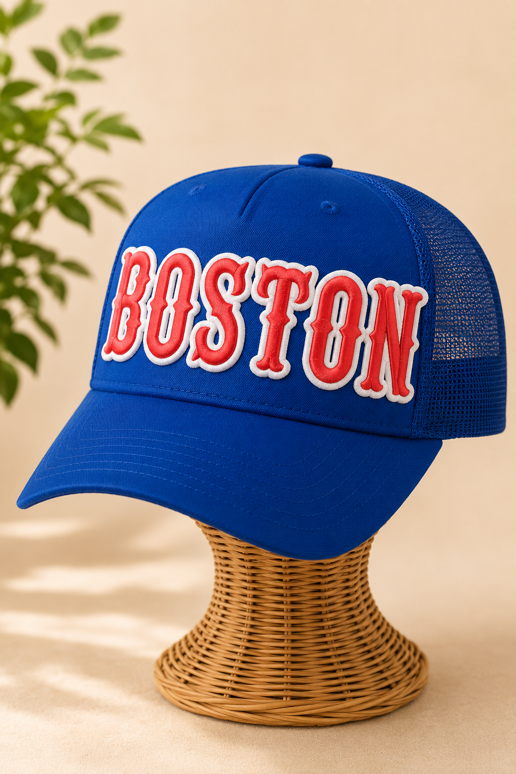 Boston 3D Puff — Custom Cap Font | EmbroMania