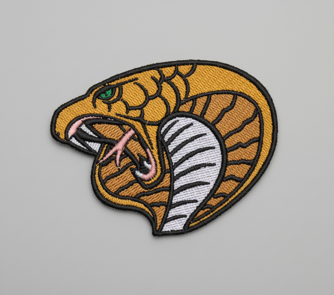 Embroidered patch of a snake&