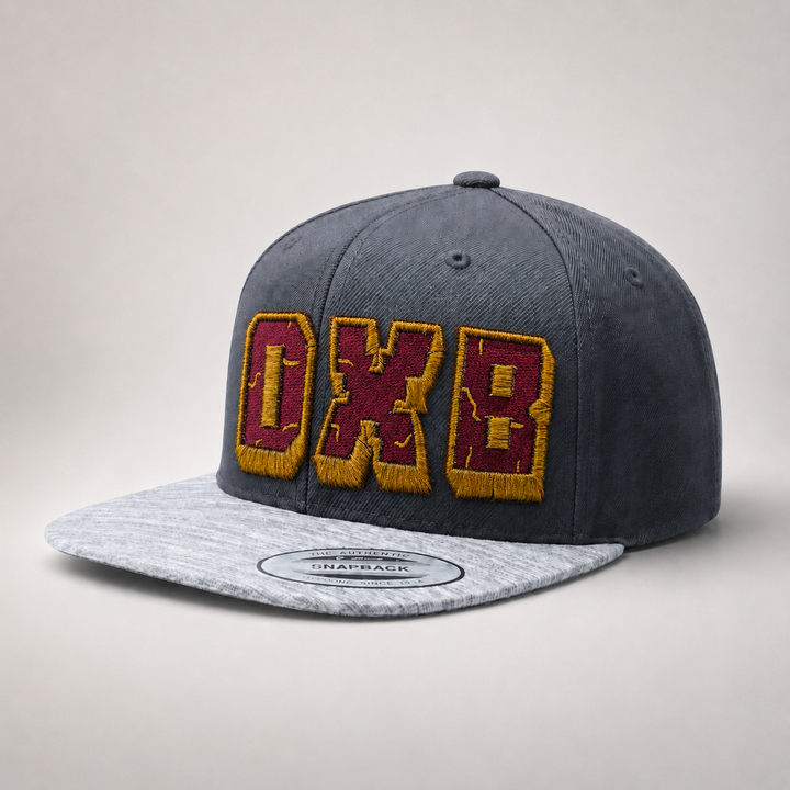 Gray cap with maroon and yellow &