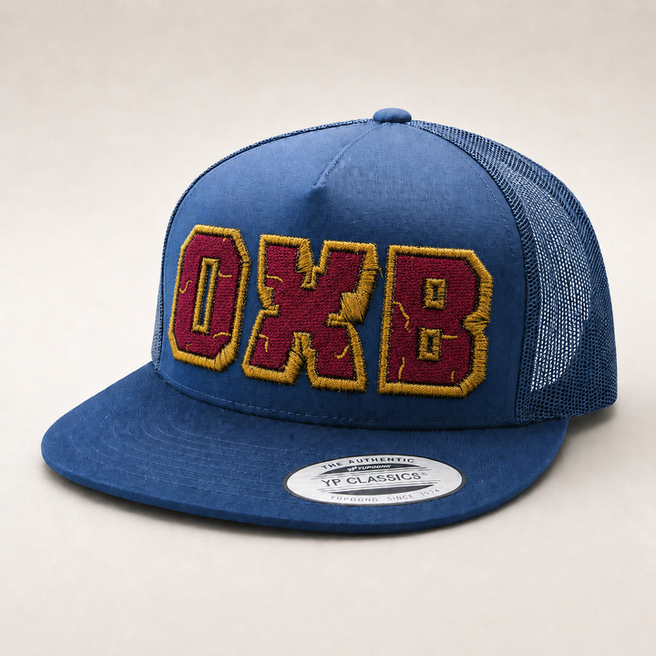 Blue cap with &