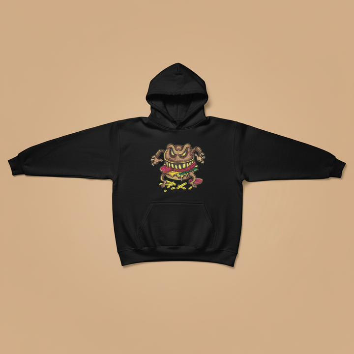 Cursed Burger — Embroidered Hoodie | EmbroMania