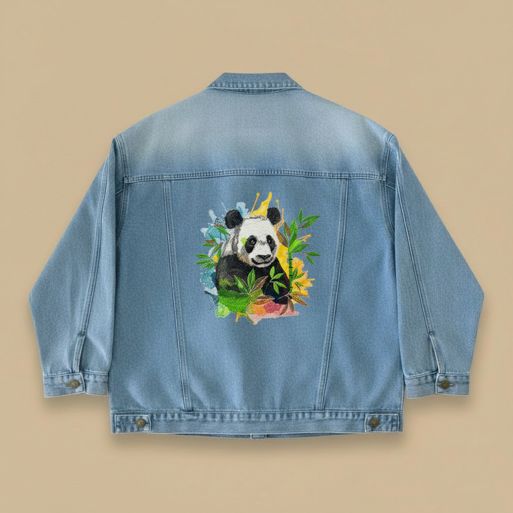 Denim Sparkle — Premium Denim Jacket | Back-Embroidered Canvas | Canvas Rebels by EmbroMania