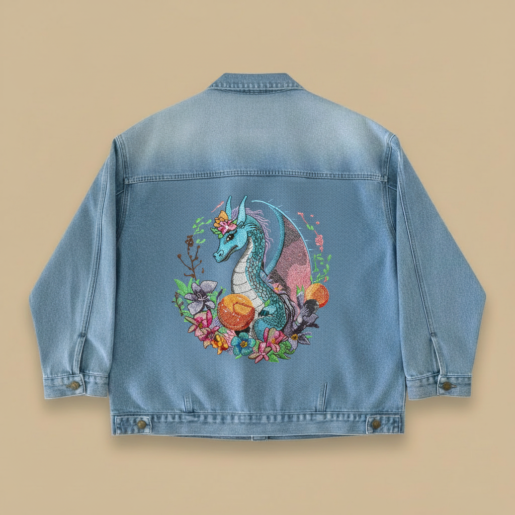 Denim Sparkle — Premium Denim Jacket | Back-Embroidered Canvas | Canvas Rebels by EmbroMania