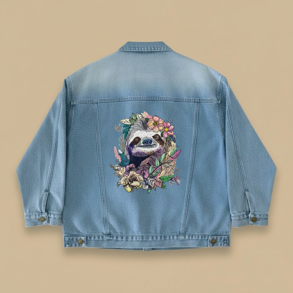 Denim Sparkle — Premium Denim Jacket | Back-Embroidered Canvas | Canvas Rebels by EmbroMania