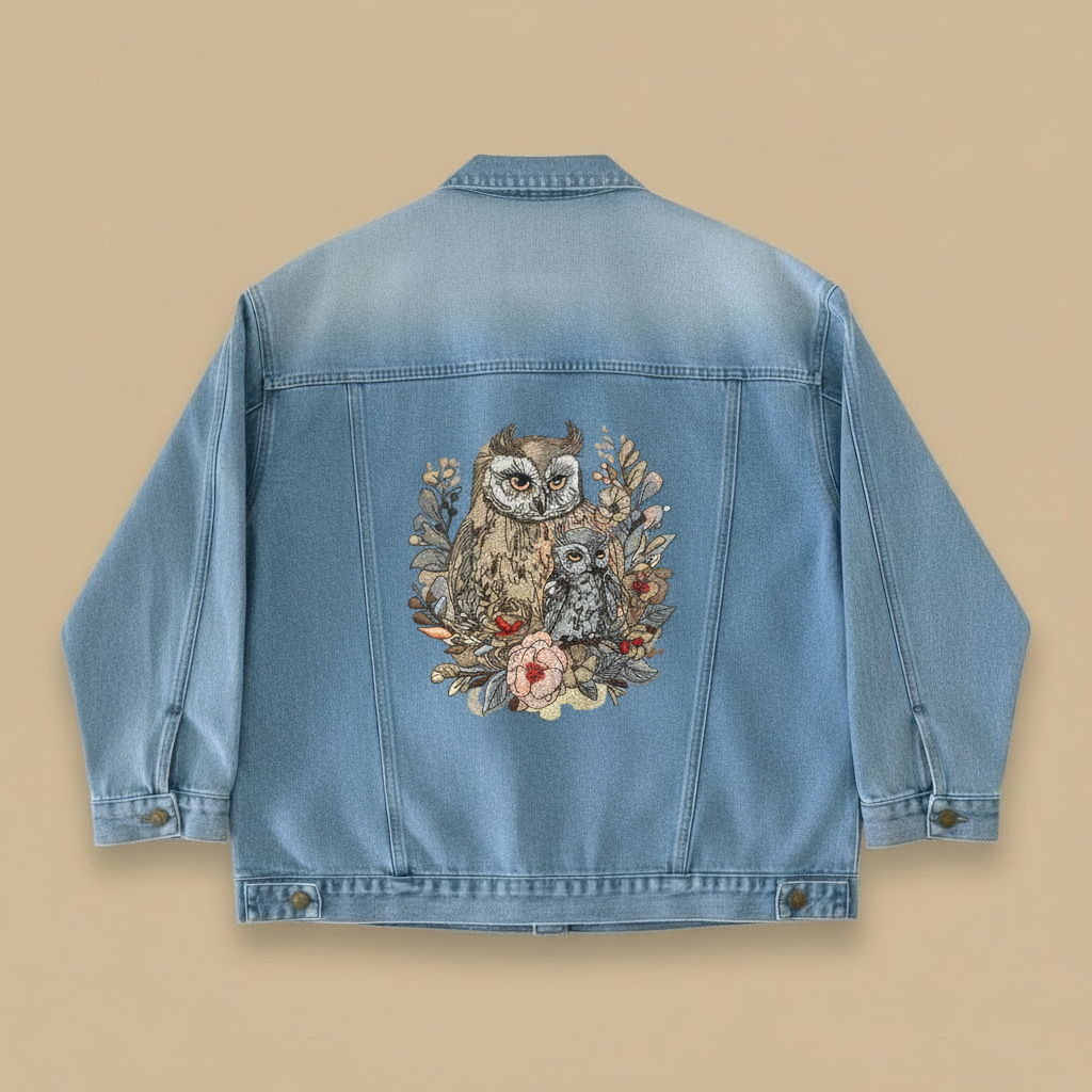 Denim Sparkle — Premium Denim Jacket | Back-Embroidered Canvas | Canvas Rebels by EmbroMania