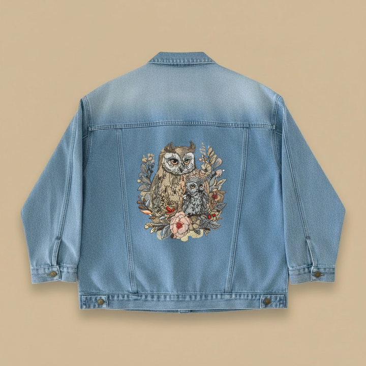 Denim Sparkle — Premium Denim Jacket | Back-Embroidered Canvas | Canvas Rebels by EmbroMania