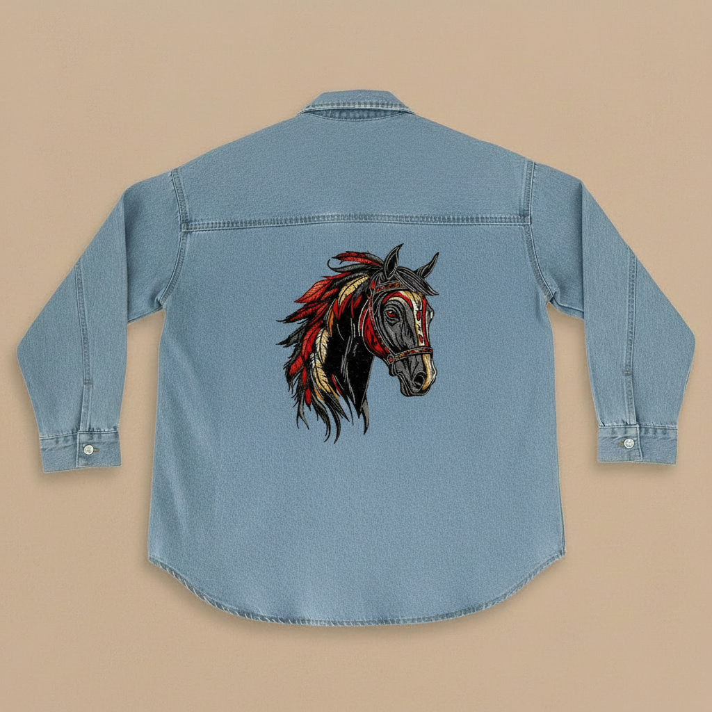 Denim Canvas — Premium Denim Shirt | Back-Embroidered Canvas | Canvas Rebels by EmbroMania