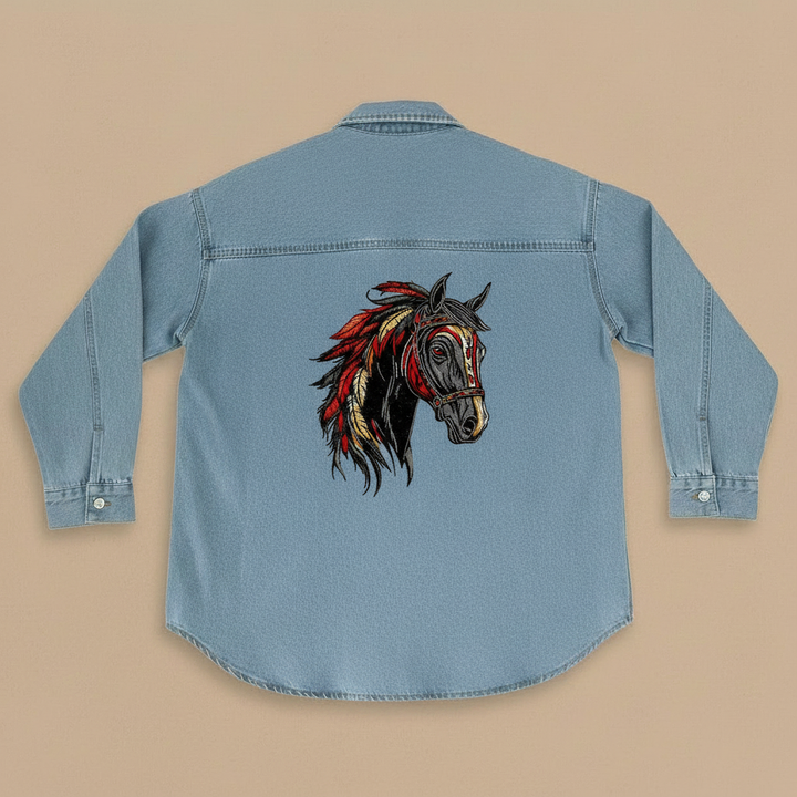 Denim Canvas — Premium Denim Shirt | Back-Embroidered Canvas | Canvas Rebels by EmbroMania