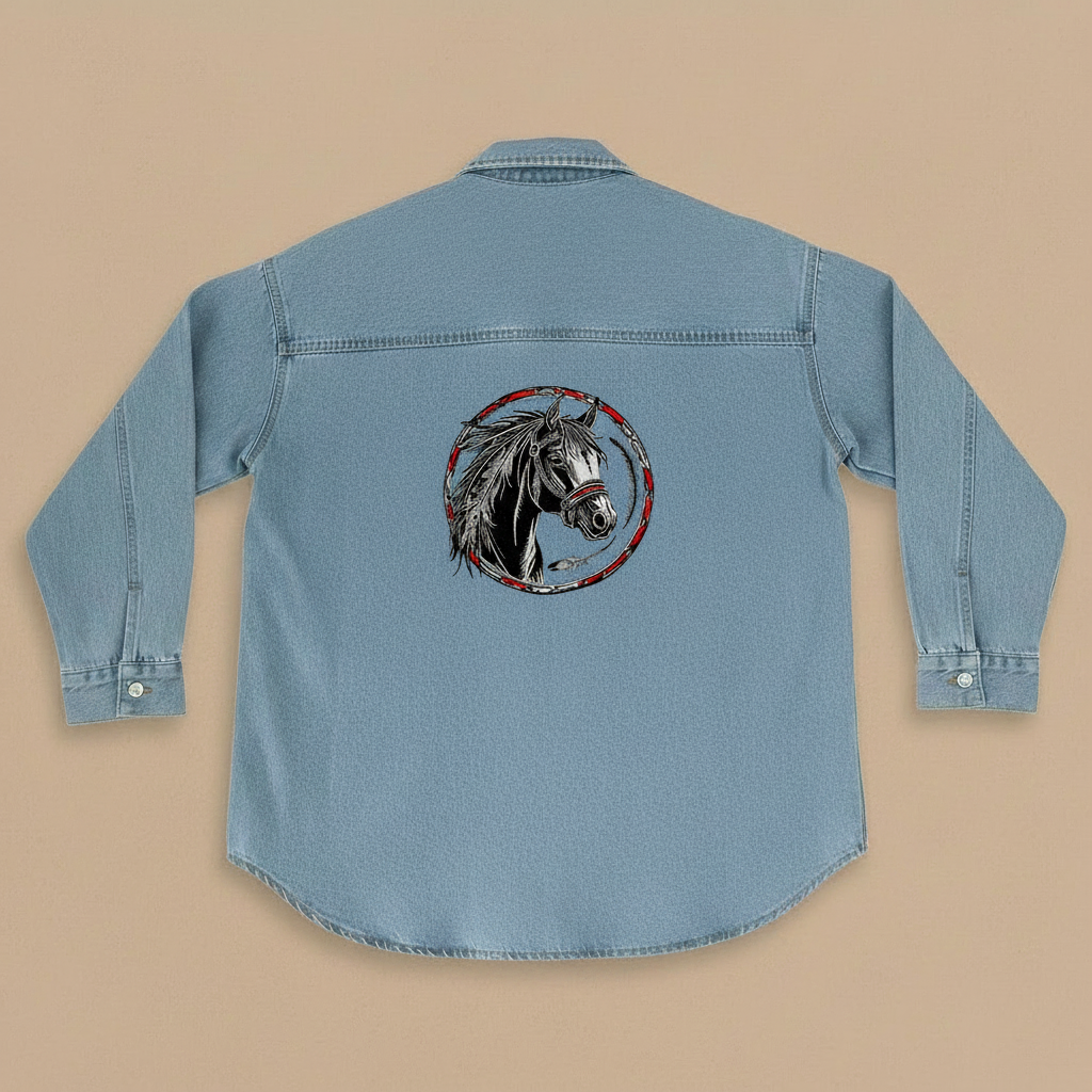 Denim Canvas — Premium Denim Shirt | Back-Embroidered Canvas | Canvas Rebels by EmbroMania