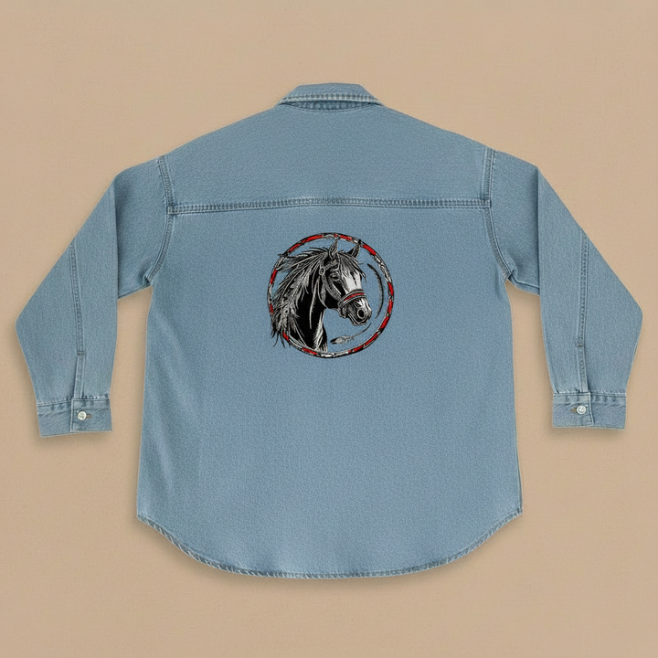 Denim Canvas — Premium Denim Shirt | Back-Embroidered Canvas | Canvas Rebels by EmbroMania