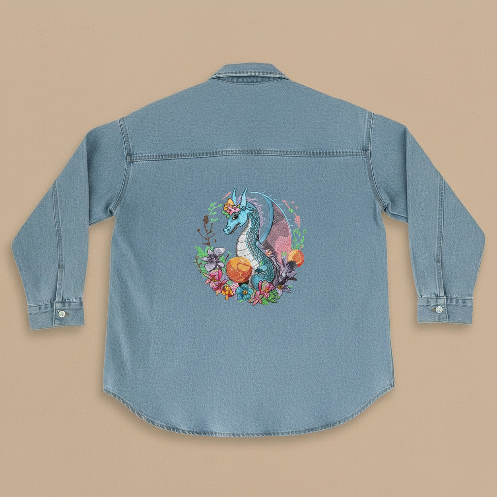 Denim Canvas — Premium Denim Shirt | Back-Embroidered Canvas | Canvas Rebels by EmbroMania