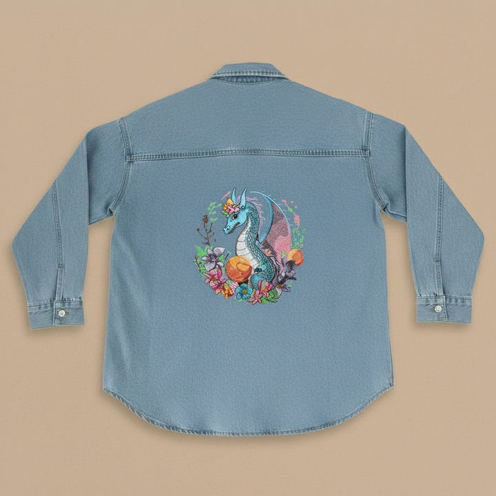 Denim Canvas — Premium Denim Shirt | Back-Embroidered Canvas | Canvas Rebels by EmbroMania