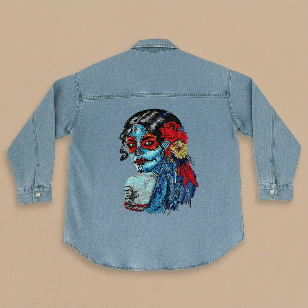 Denim Canvas — Premium Denim Shirt | Back-Embroidered Canvas | Canvas Rebels by EmbroMania