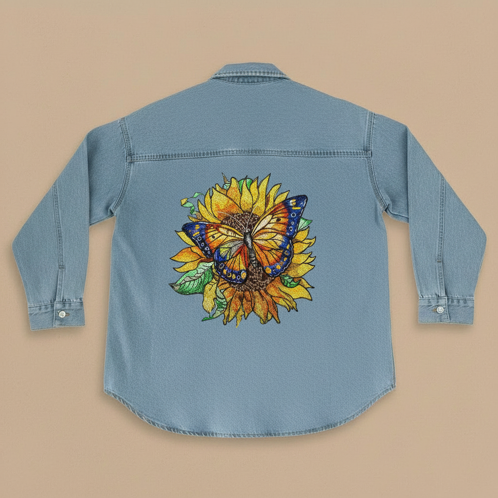 Denim Canvas — Premium Denim Shirt | Back-Embroidered Canvas | Canvas Rebels by EmbroMania