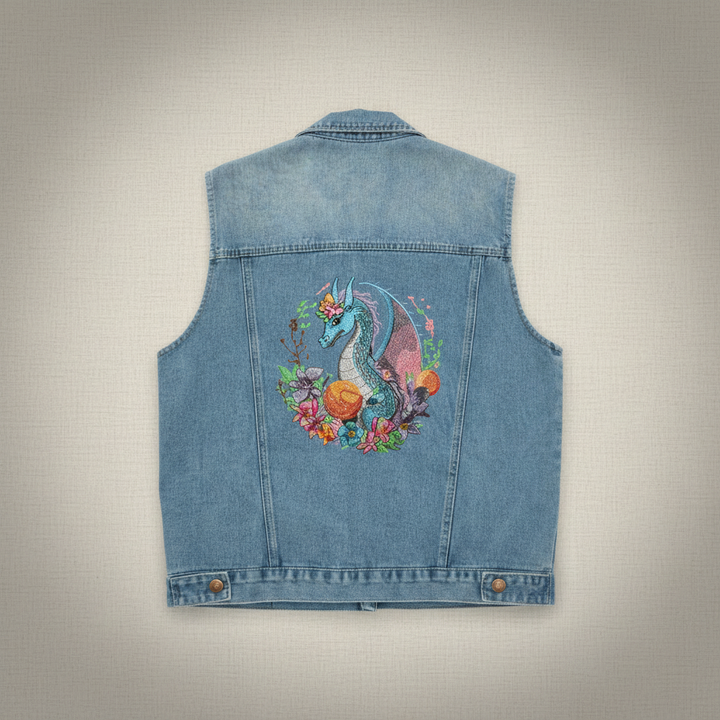 Denim Rebel — Premium Denim Vest | Back-Embroidered Canvas | Canvas Rebels by EmbroMania
