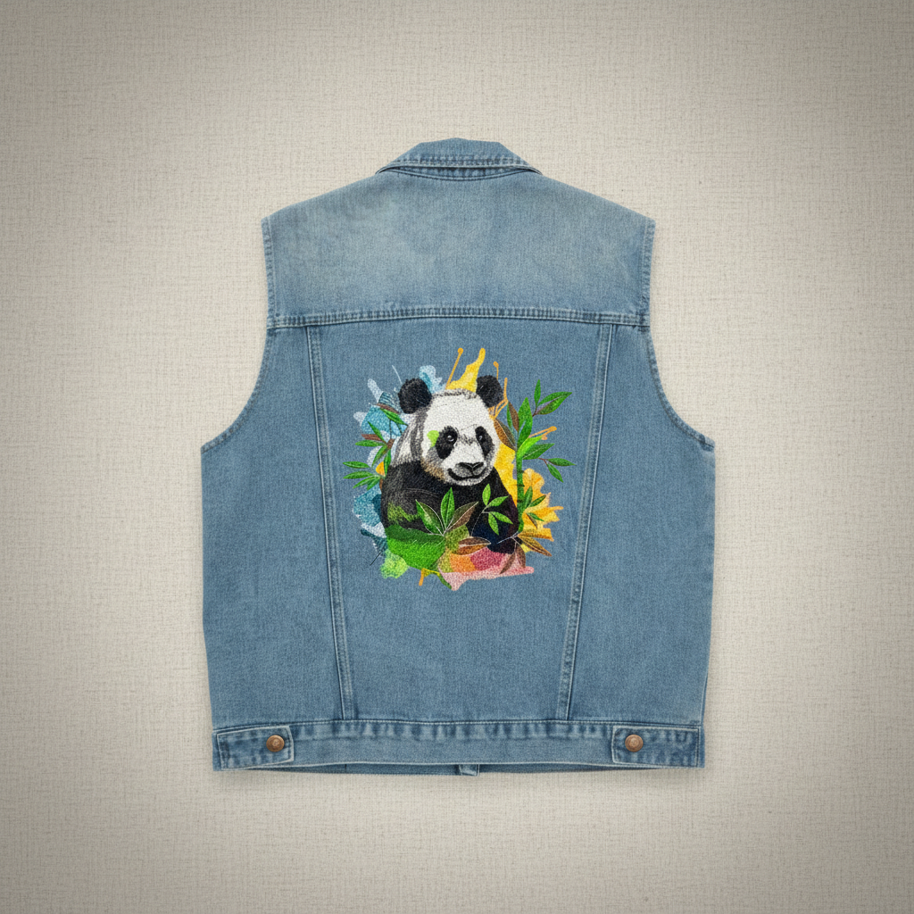 Denim Rebel — Premium Denim Vest | Back-Embroidered Canvas | Canvas Rebels by EmbroMania