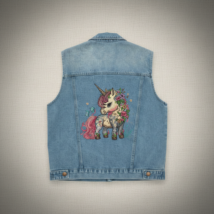Denim Rebel — Premium Denim Vest | Back-Embroidered Canvas | Canvas Rebels by EmbroMania