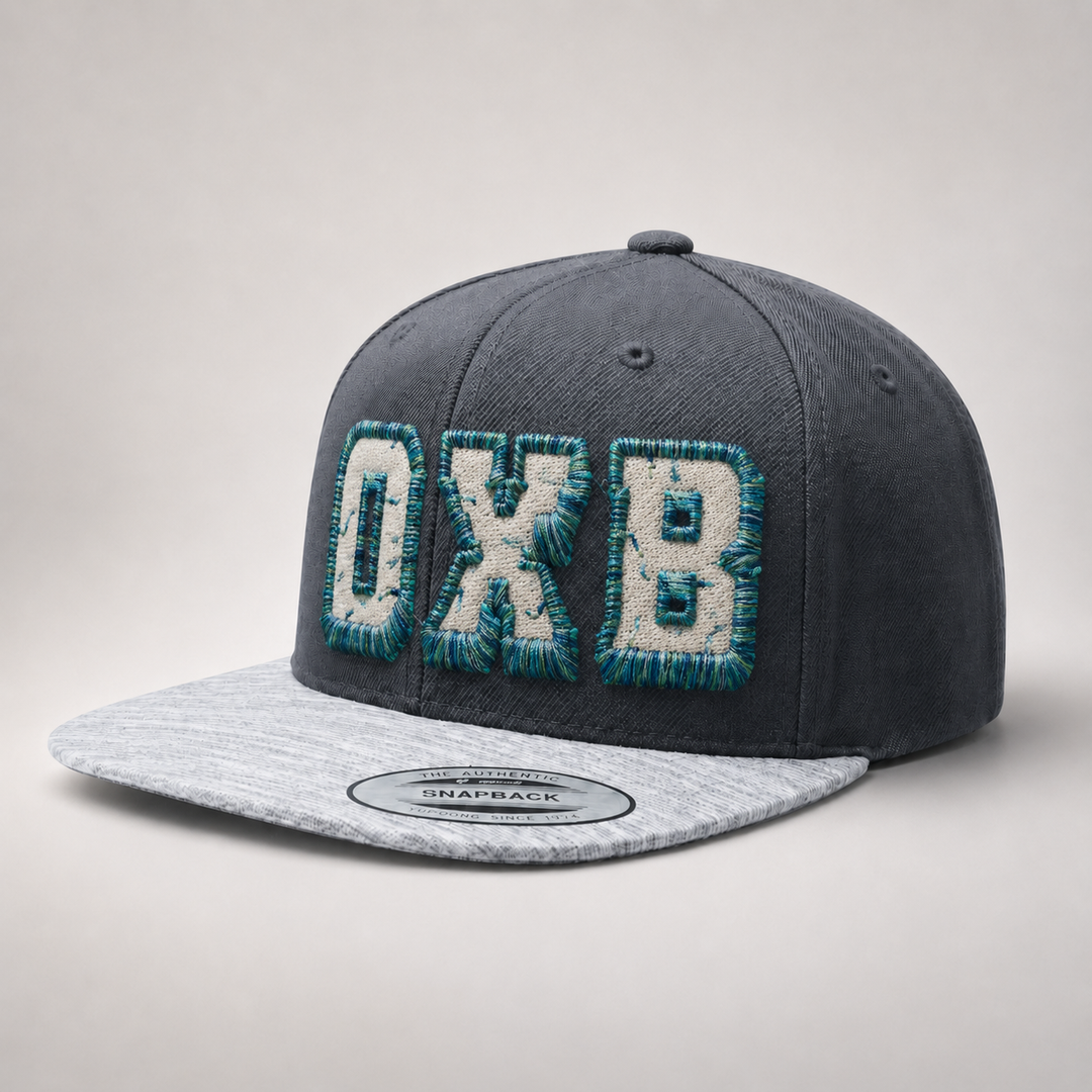 Dark gray cap with &