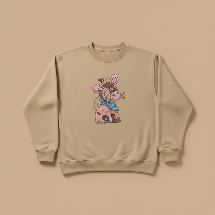 Donkey &amp; Bee — Premium Embroidered Collection | Hoodie • Sweatshirt • Jute Tote | Original EmbroMania Design