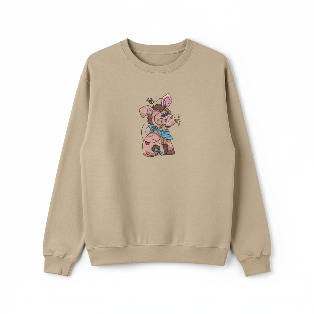 Donkey &amp; Bee — Premium Embroidered Collection | Hoodie • Sweatshirt • Jute Tote | Original EmbroMania Design