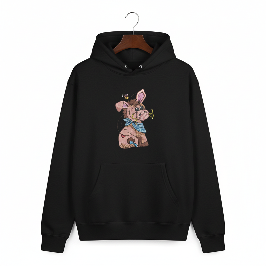 Donkey &amp; Bee — Premium Embroidered Collection | Hoodie • Sweatshirt • Jute Tote | Original EmbroMania Design