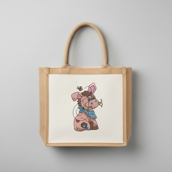 Donkey &amp; Bee — Premium Embroidered Collection | Hoodie • Sweatshirt • Jute Tote | Original EmbroMania Design
