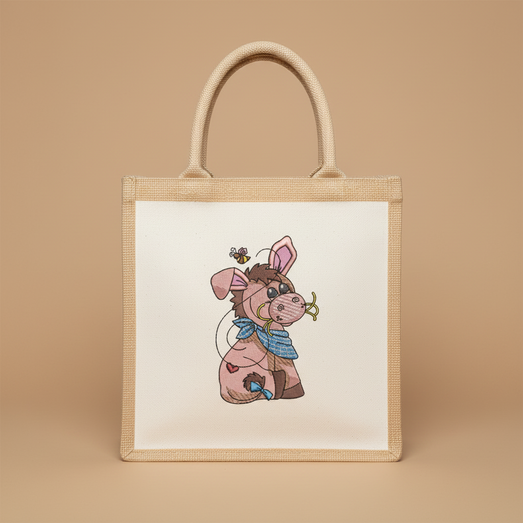 Donkey &amp; Bee — Premium Embroidered Collection | Hoodie • Sweatshirt • Jute Tote | Original EmbroMania Design